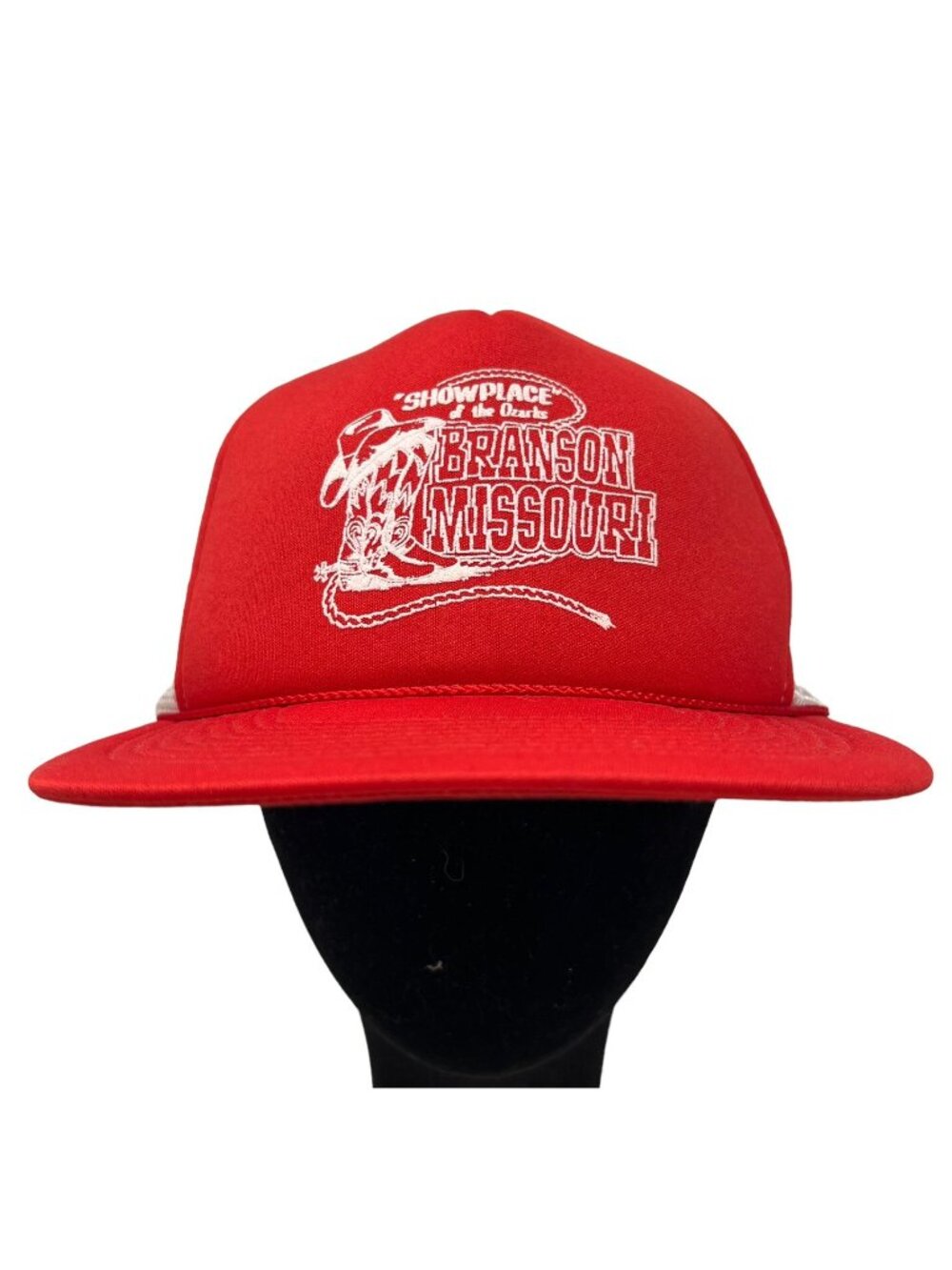 Branson Missouri Showplace of the Ozarks Vintage Trucker Snapback Hat Cap Cowboy